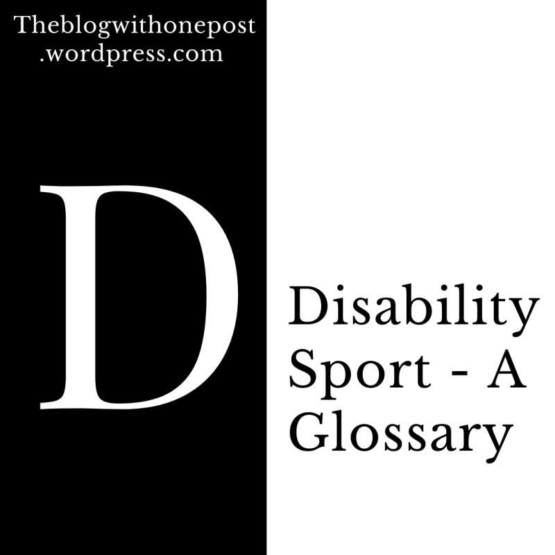 Disability Sport – A glossary